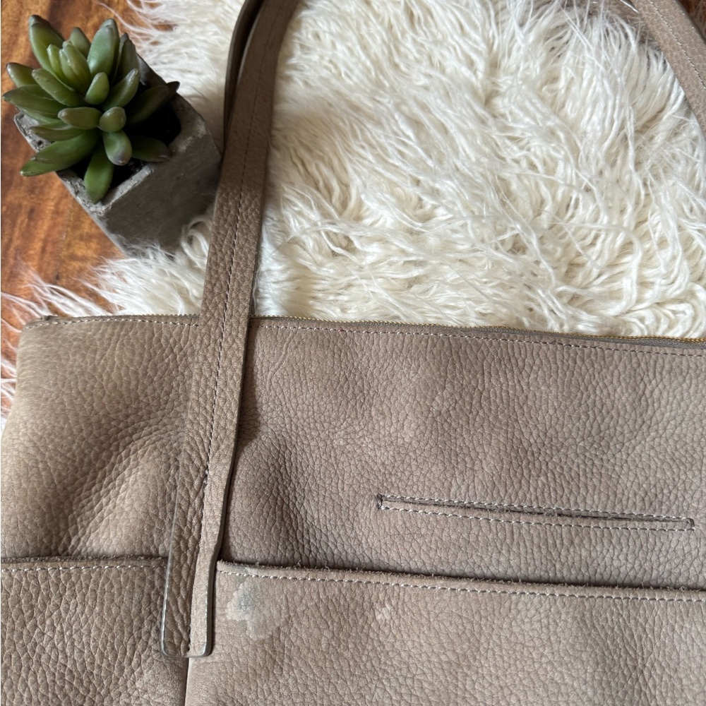 Hammitt Gray/ Taupe Leather Shoulder Bag - Picture 6 of 12